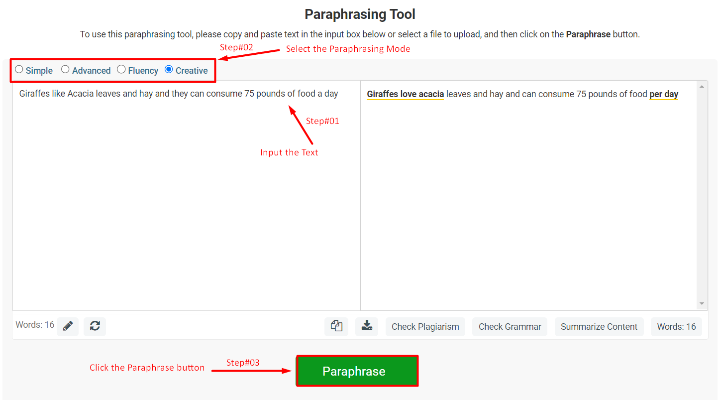 how to use paraphrasing tool in word
